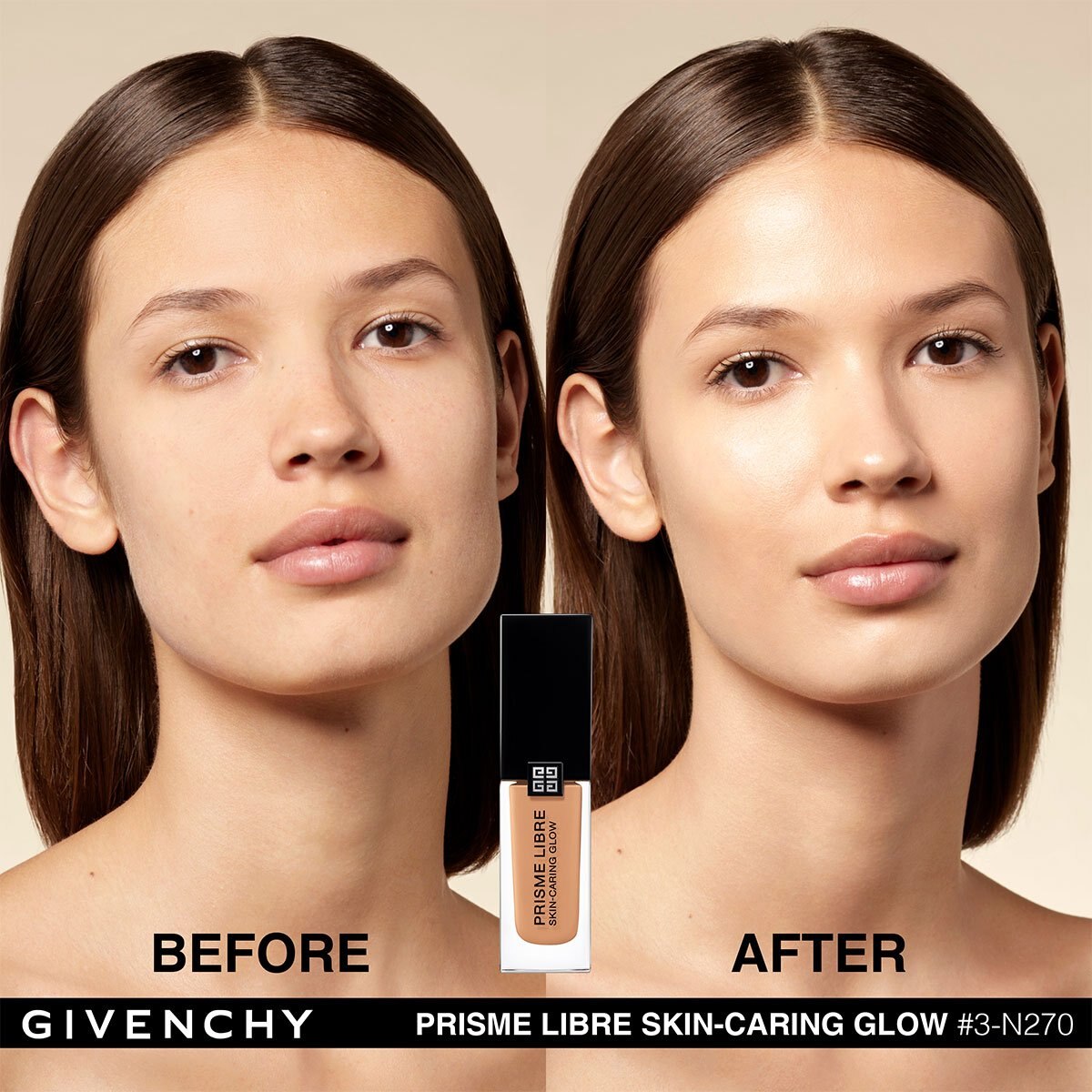 Base de Maquillaje con Tratamiento Givenchy Prisme Libre Skin-Caring Glow, 30 Ml Tono 3-N270