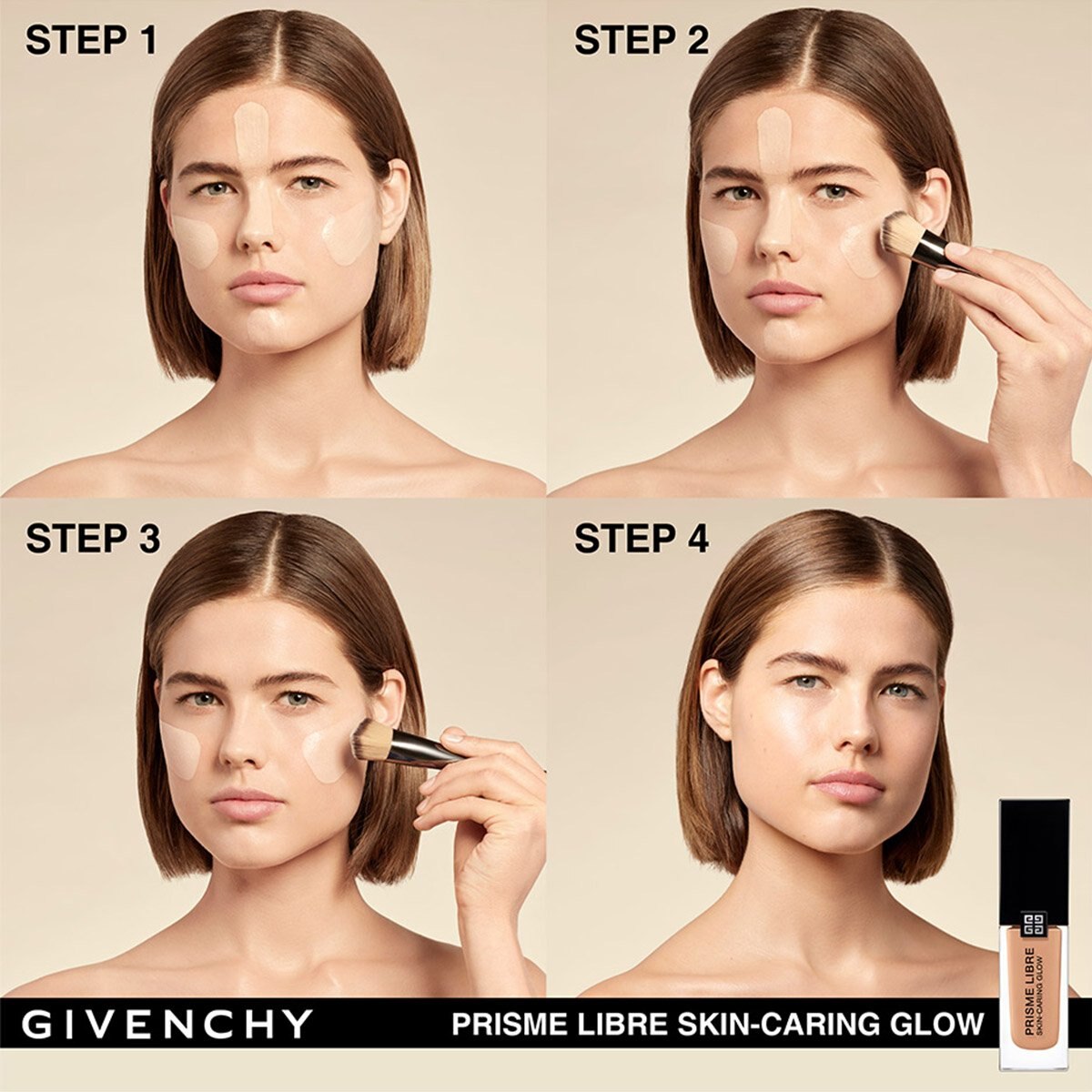 Base de Maquillaje con Tratamiento Givenchy Prisme Libre Skin-Caring Glow, 30 Ml Tono 4- W307