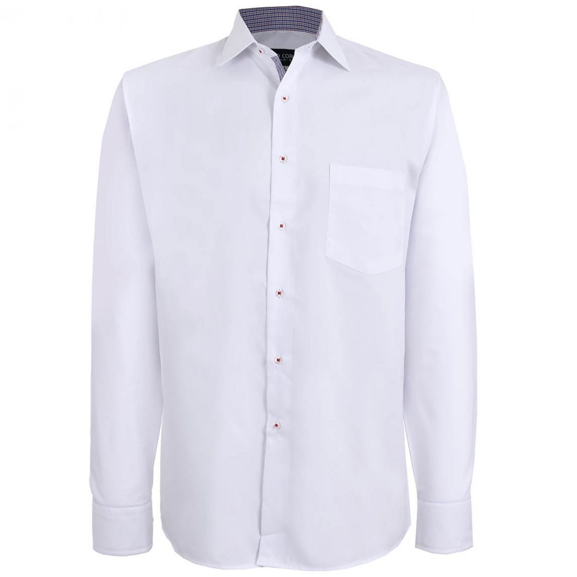Camisa de Vestir Blanca Manga Larga Tradicional Carlo Corinto Secf 0121 Se