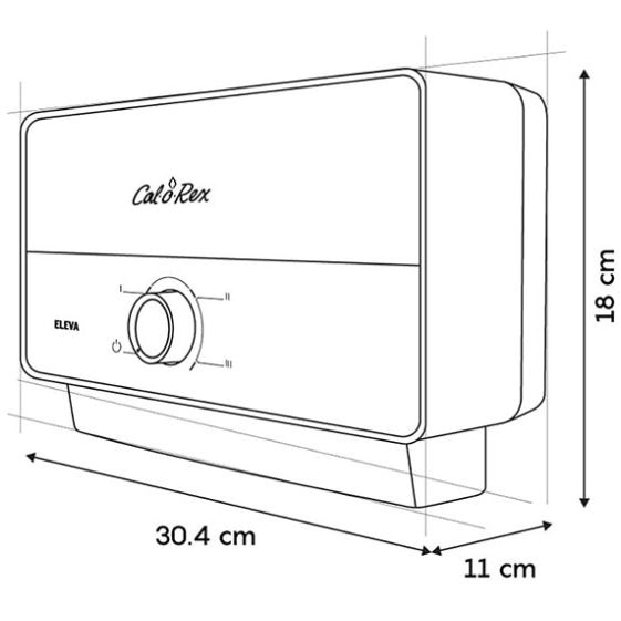 Calentador Instantáneo Eléctrico Eleva 12 V2 Calorex