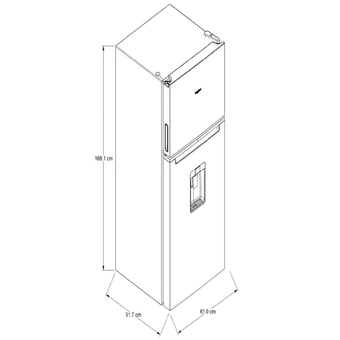 Refrigerador Top Mount 11P3 Xpert Energy Saver con Dispensador Wt1143K