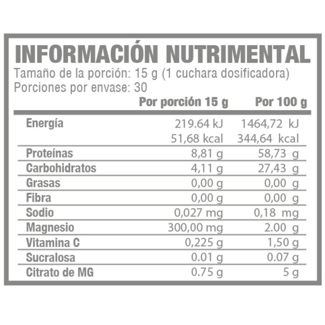Colágeno Hidrolizado en Polvo Y Citrato de Magnesio Sabor Uva + Vitamina C