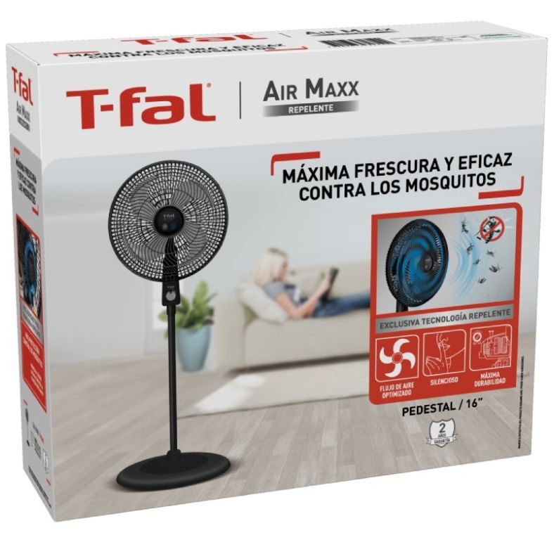 Ventilador Airmax 16" Repelente de Mosquitos con Pedestal Ve3171X0 T-Fal