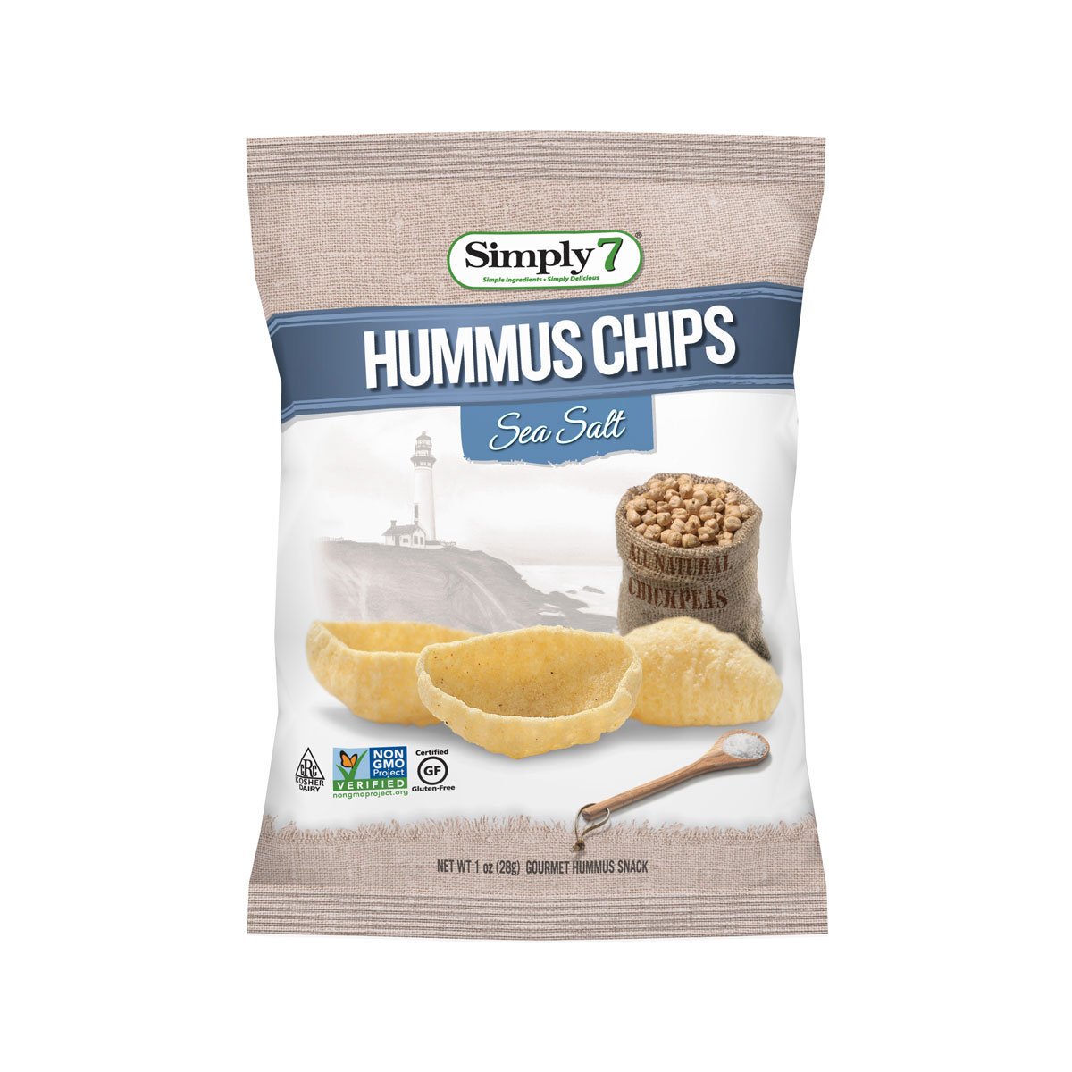 Hummus Chips Sea Salt 28.3 Grs Simply 7