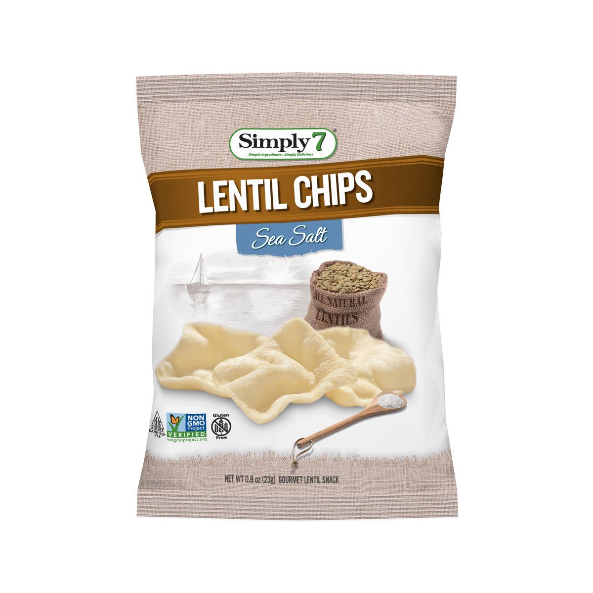 Lentil Chips Sea Salt 22.7 Grs Simply 7