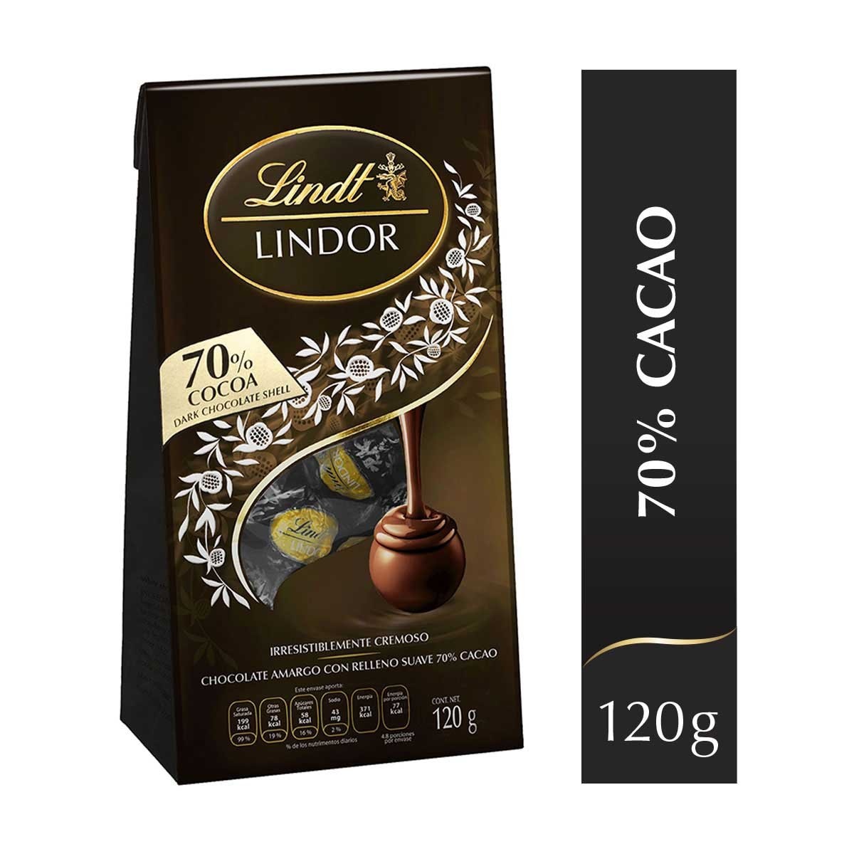 Lindor Bolsa de Trufas con  70 % Cacao 120 Grs. Lindt