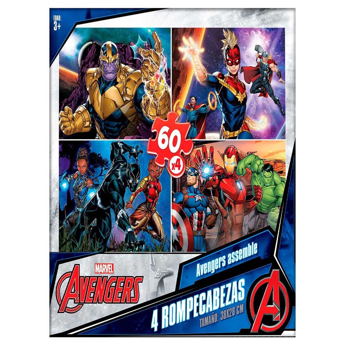 Rompecabezas Avengers 4 en 1 Novelty