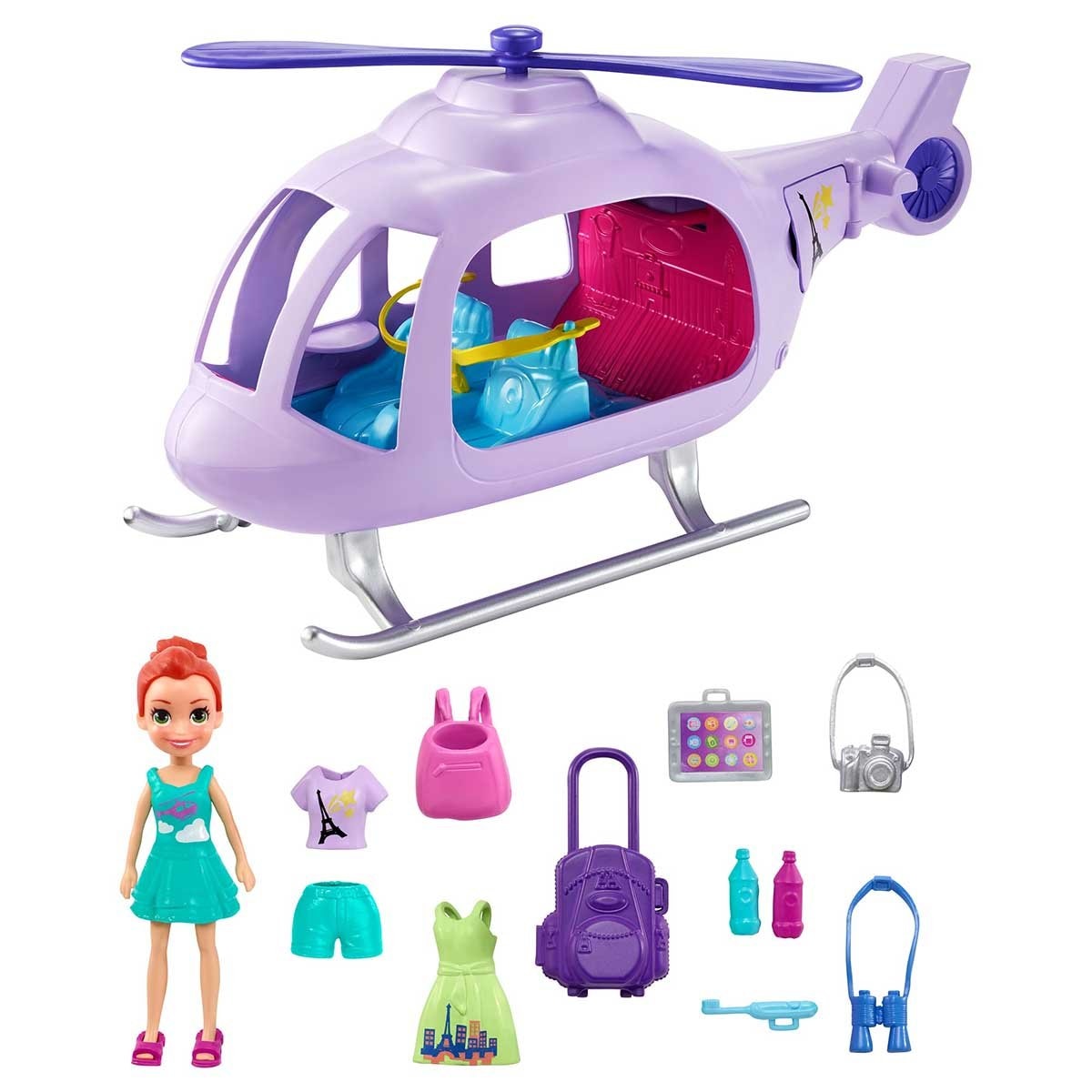 Polly Pocket Set de Juego Helicóptero de Aventuras Mattel