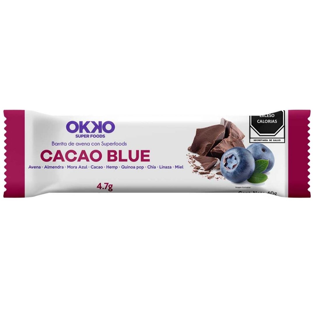 Snack Cacao Blue Individual Okko 480 G