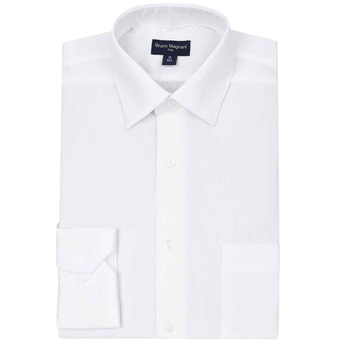 Camisa de Vestir Regular Bruno Magnani Color Blanco para Hombre Modelo Elo Bm85001Bl