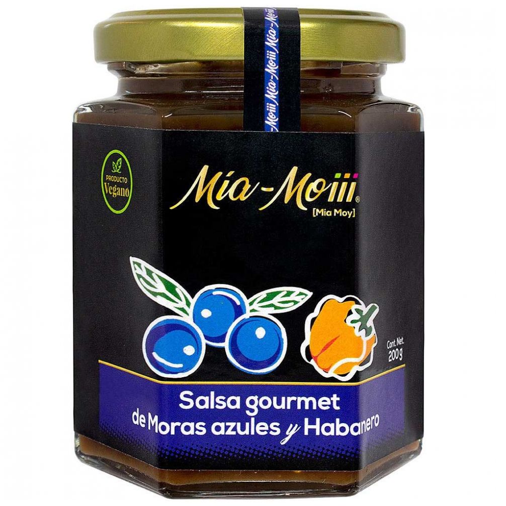 Salsa Gourmet Moras Azules y Habanero 200G Mía-Moiii