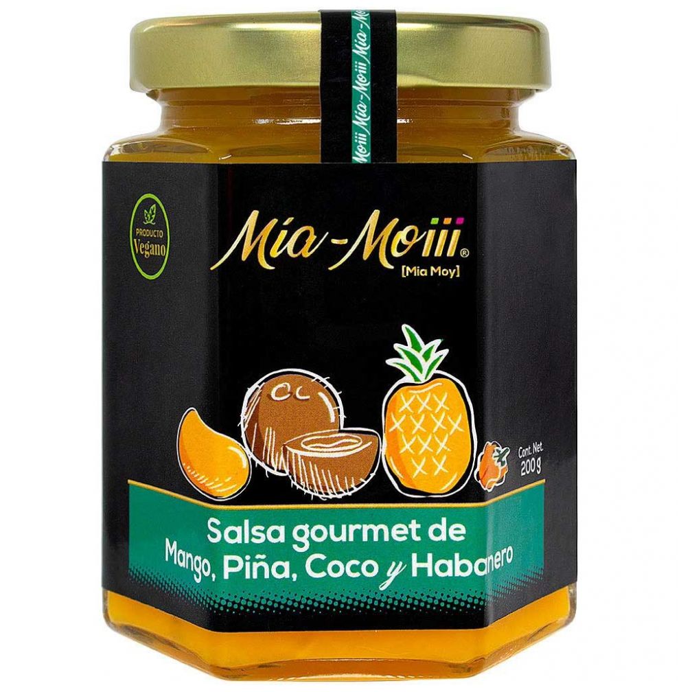 Salsa Gourmet Mango Piña Coco y Habanero 200G Mía-Moiii