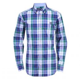 Camisa Manga Larga Jameson Color Verde Combinado Chaps Para Niño