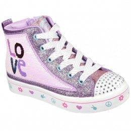 Tenis Bota Niña Twinkle Toes 17-22 Lavanda Skechers para Niña