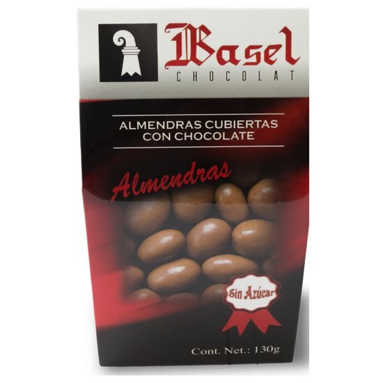 Almendras con Chocolate Sin Azúcar 130 Gr Basel