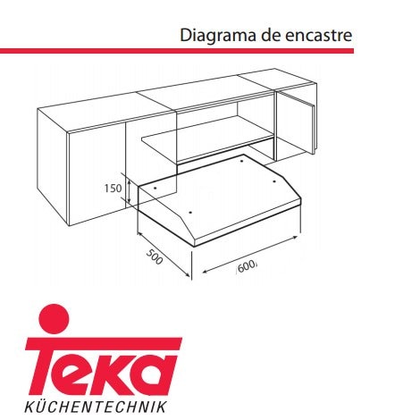 Campana de Empotre Teka Mexicana 60Cm Inox