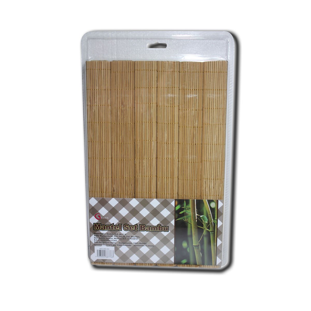 Set 6 Manteles Bambu Natural Godex M06-602