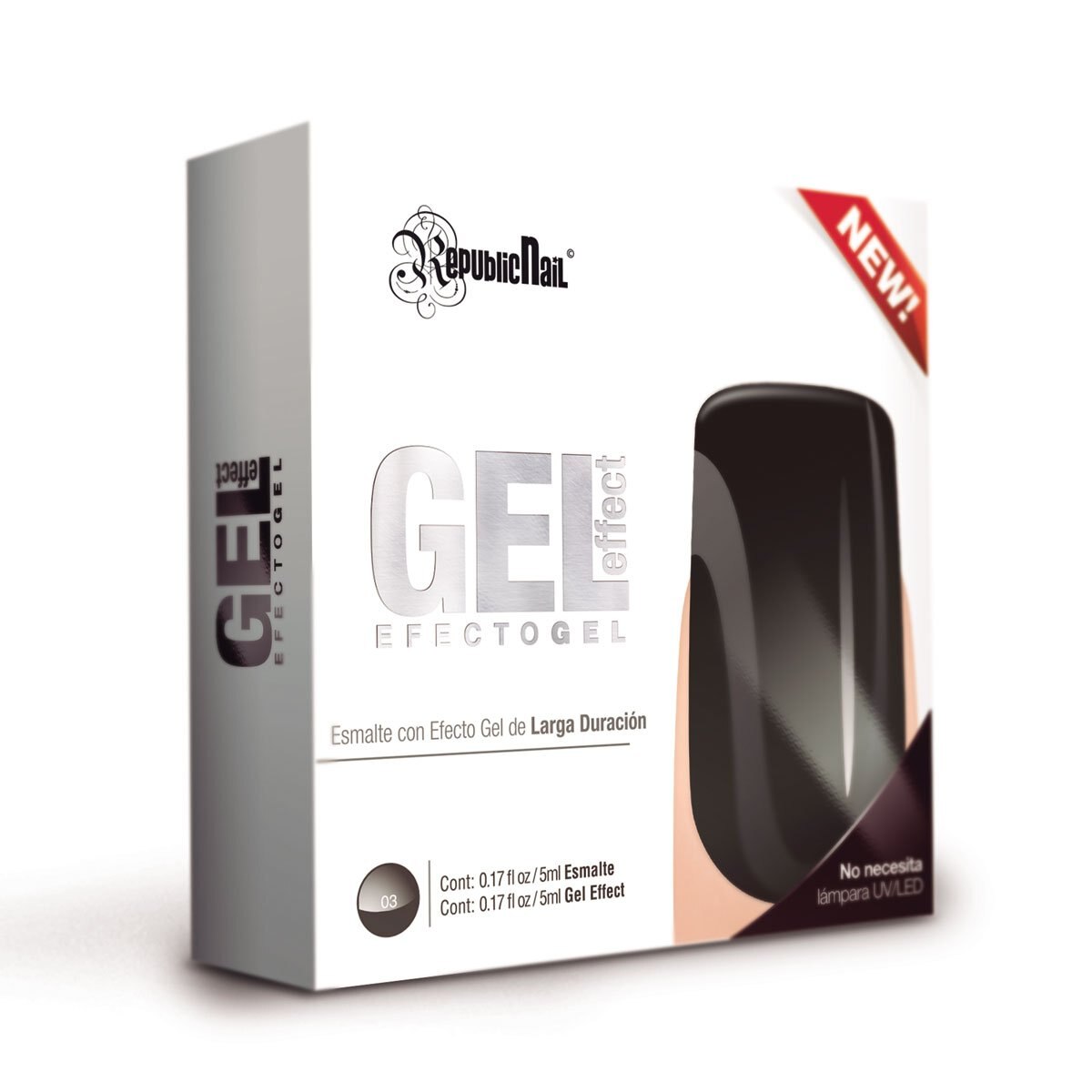 Gel Effect Español Black Republic Nail