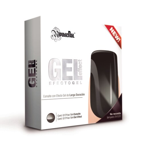 Gel Effect Español Black Republic Nail