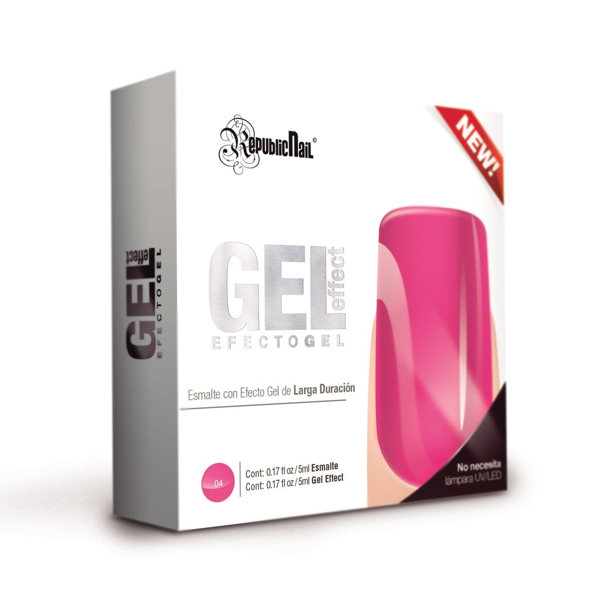 Gel Effect Español Miami Pink Republic Nail