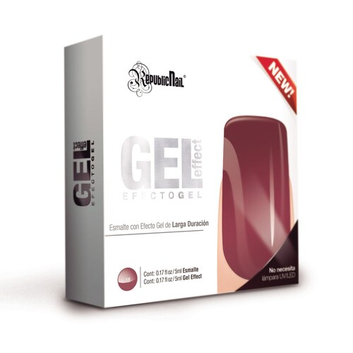 Gel Effect Español Crimson Red Republic Nail