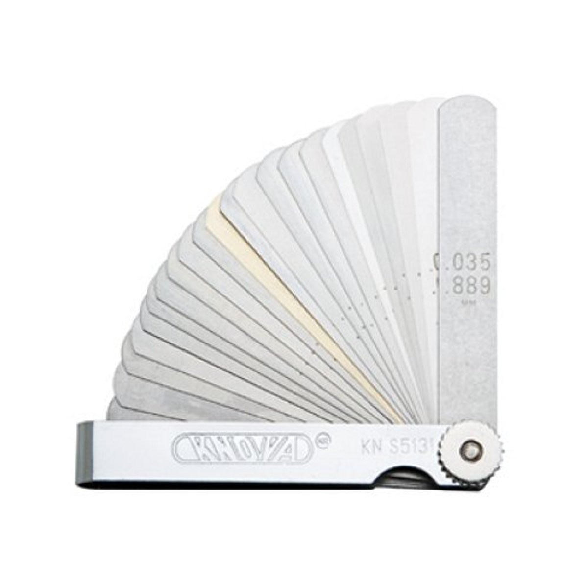 Calibrador de 32 Hojas Std. Y Mm. Combinado Knova