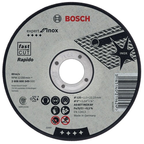 Disco Corte Inox 4 1/2" X 3/64" X 7/8" Ultradelgado Bosch