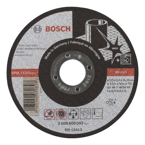 Disco Corte Inox 4 1/2" X 5/64" X 7/8" Bosch