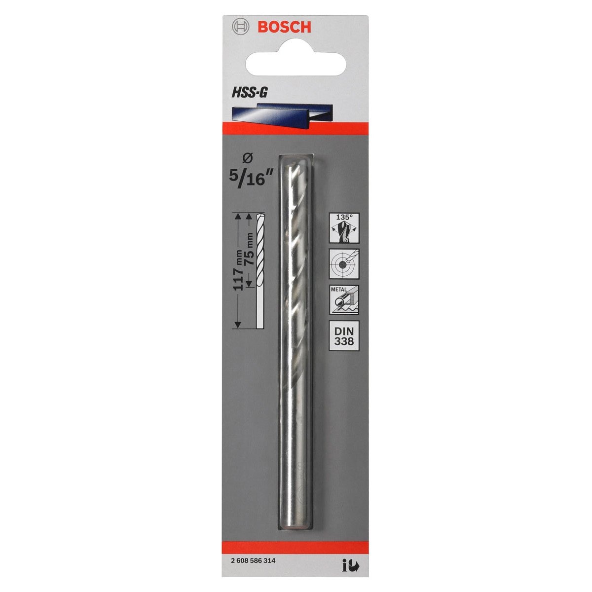 Broca para Metal, Madera Y Acero Inox Hss-G 9/64 Bosch