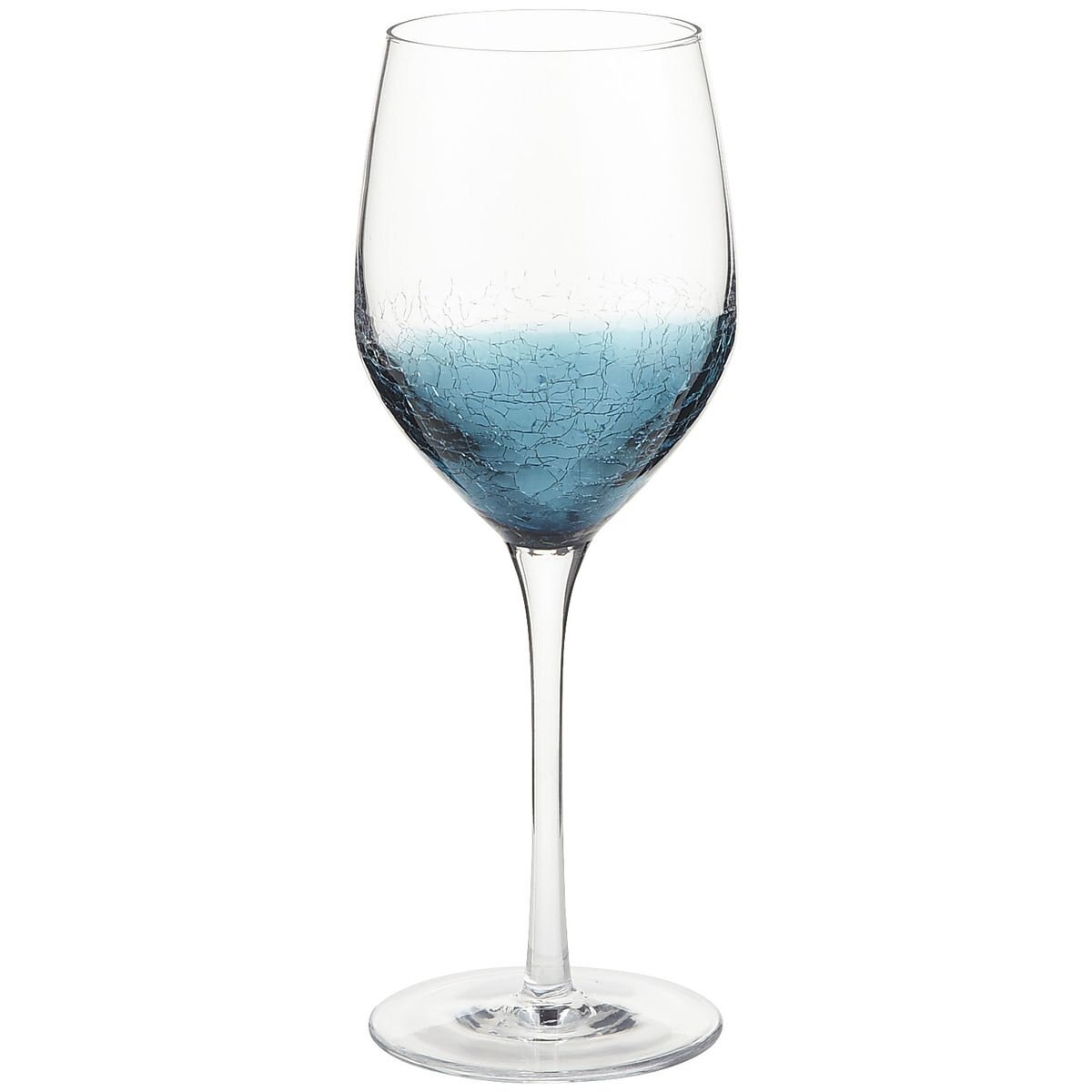 Copa para Vino Crackle Teal Blue Pier 1 Imports