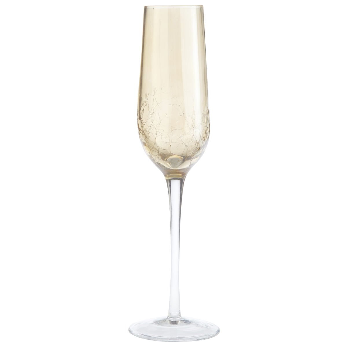Copa Flute Crackle Amber Pier 1 Imports