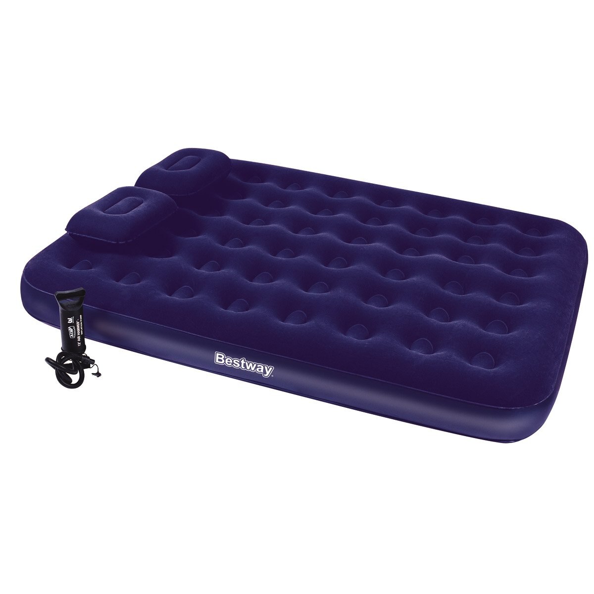 Colchón Matrimonial Inflable Bestway con Bomba Manual y Dos Almohadillas