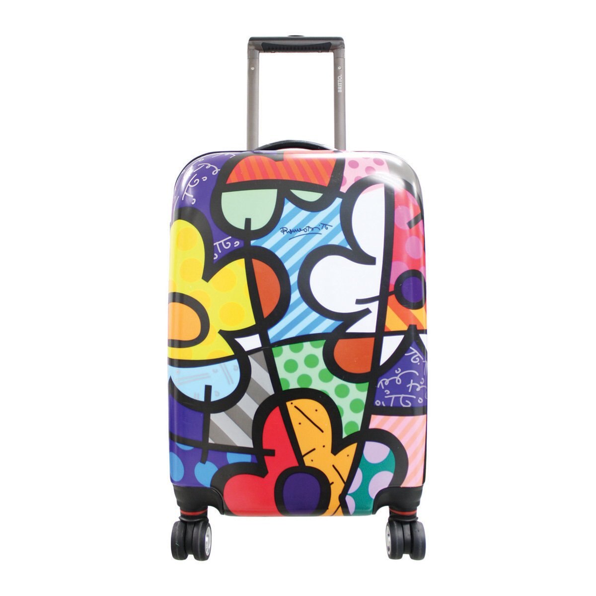Maleta Vertical Spinner 24 Flores Romero Britto