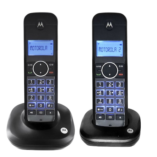 Teléfono Inalámbrico Motorola Dect Moto550W-2 Negro