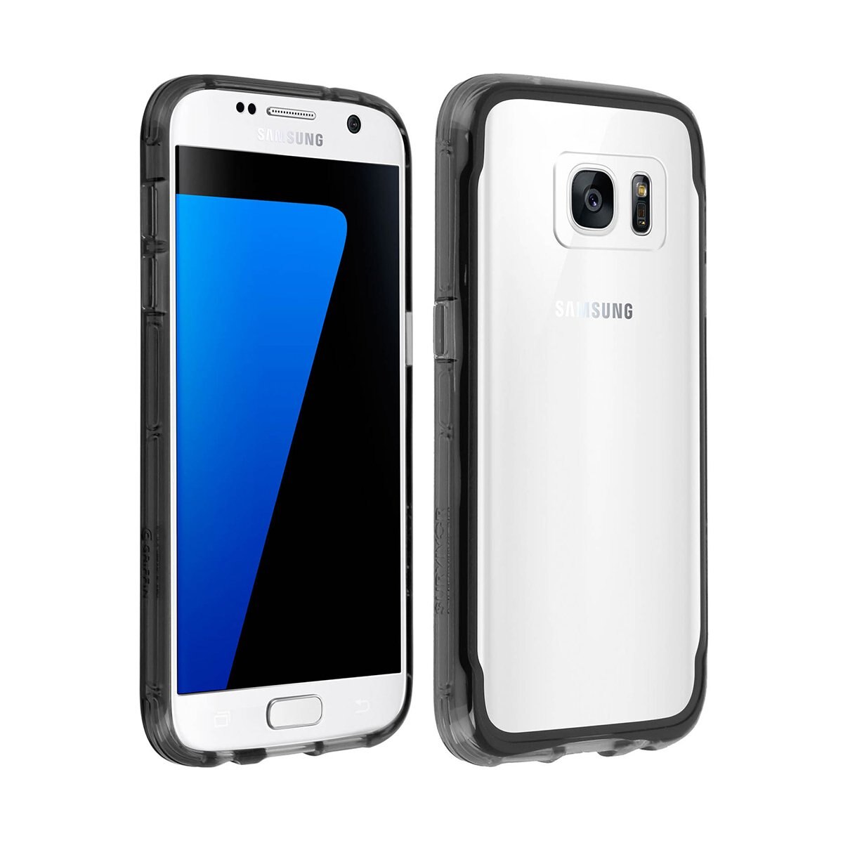 Funda Griffin Survivor Clear Galaxy S7 Negro - Humo