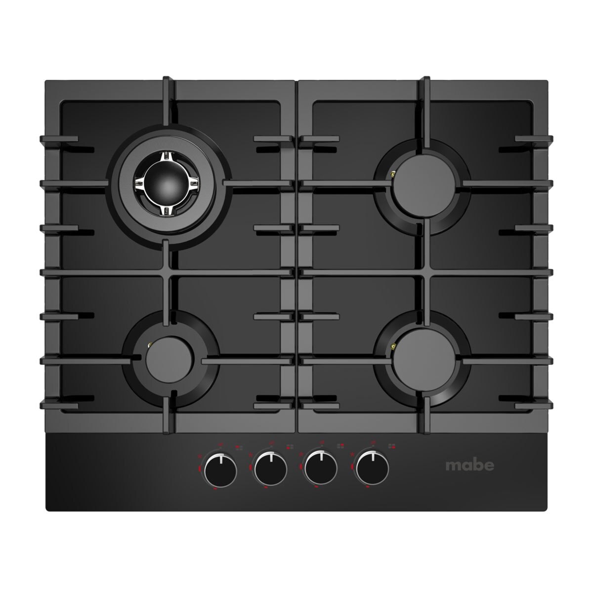 Parrilla a Gas Espejo Negro Lujo 60 Cm Mabe