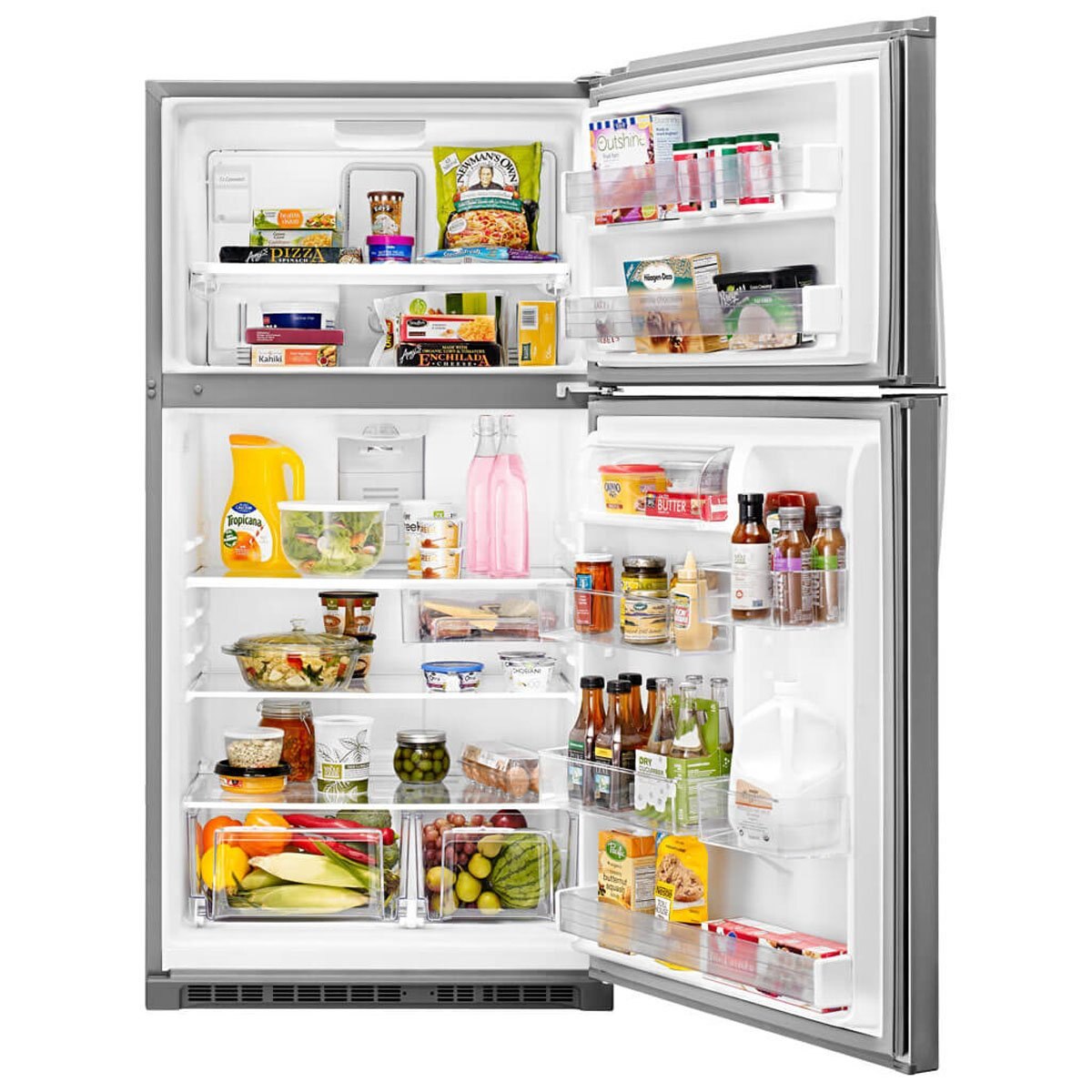 Refrigerador Whirlpool Top Mount 21 Pies Acero Inoxidable