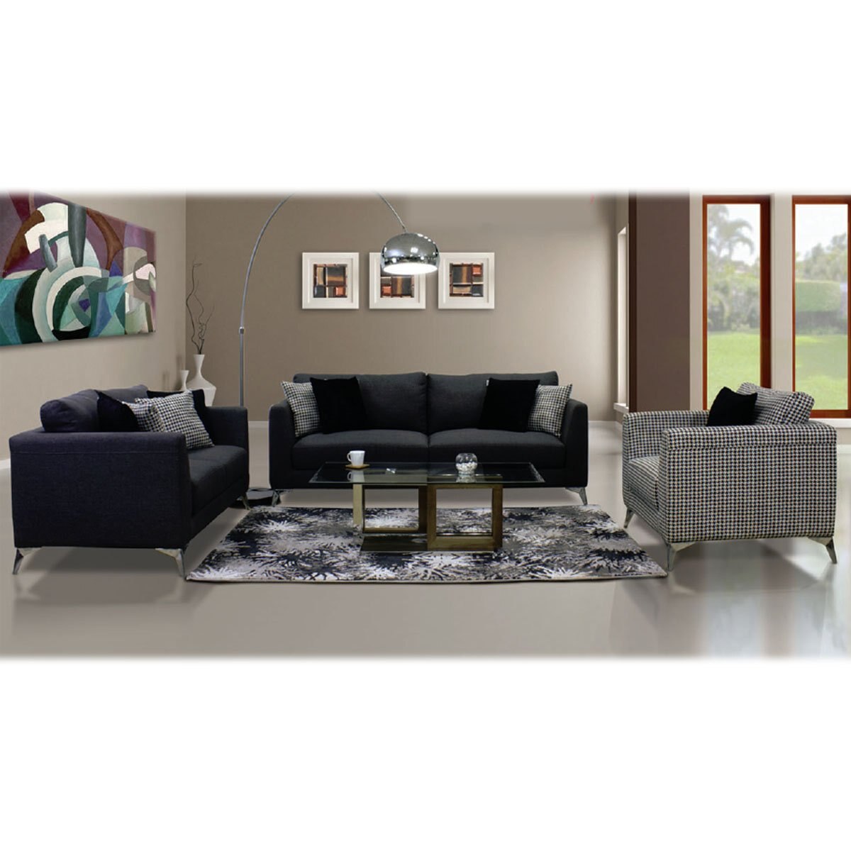 Love Seat Danna Artaban Gris Obscuro