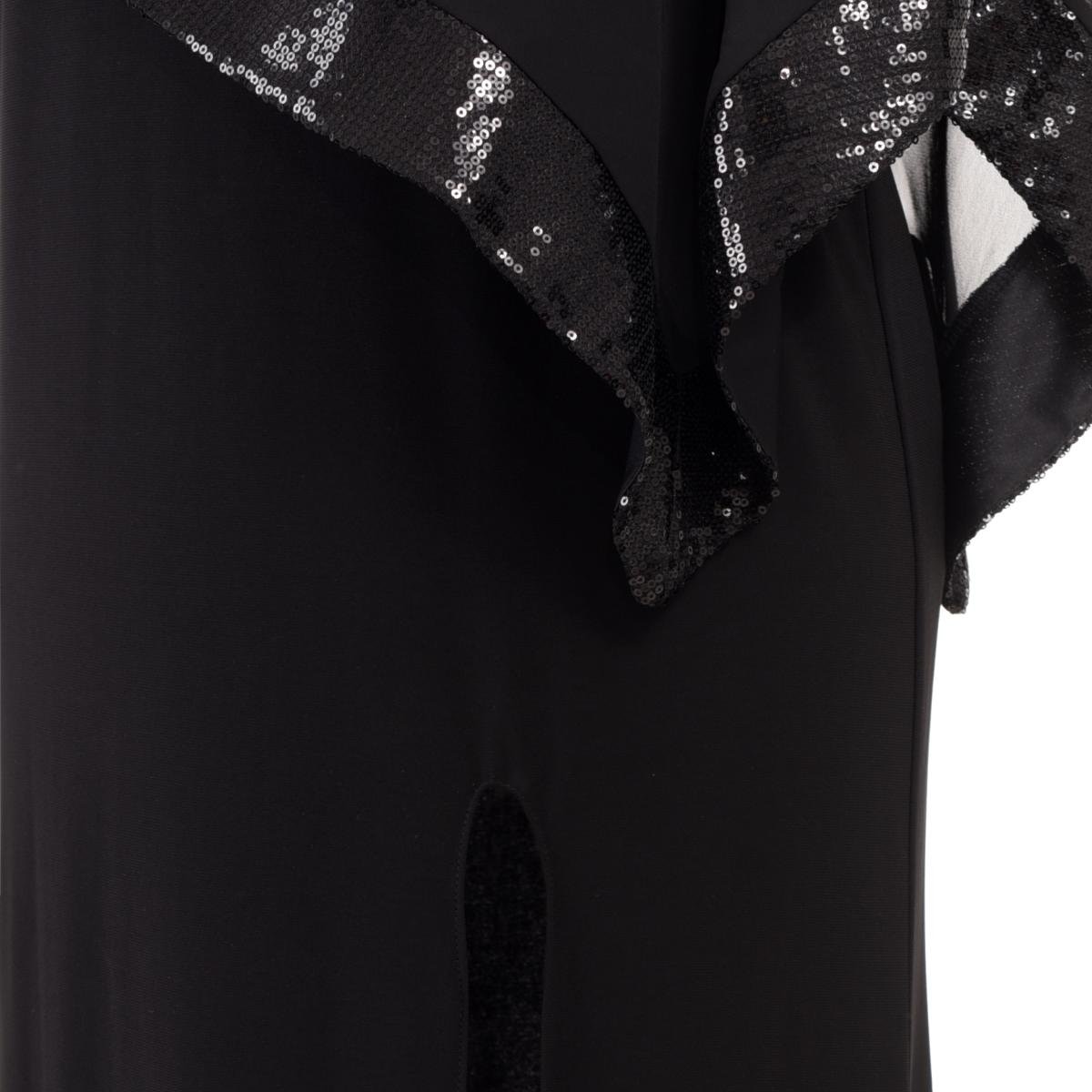 Vestido Largo Plus con Capa de Lentejuelas Aramta