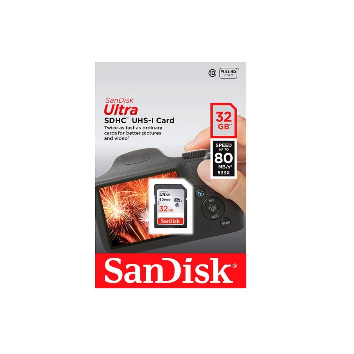 Memoria 32Gb Sandisk Sd Vel Lect 80Mb Cl10