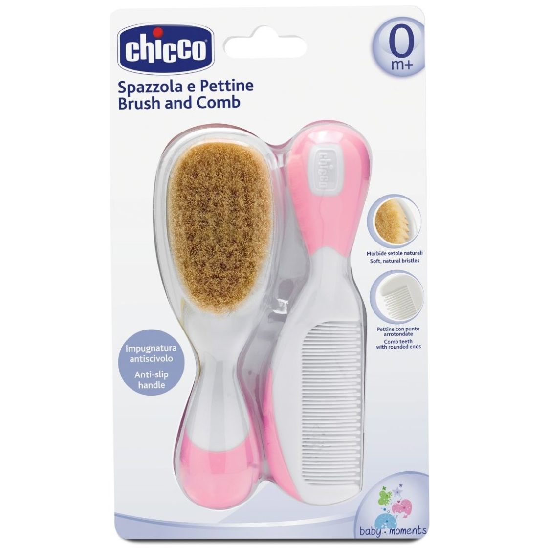 Cepillo y Peine Rosa Chicco