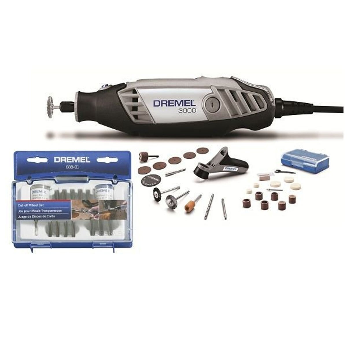 Combo Dremel Multipro 3000 Modelo 1619Pf688S
