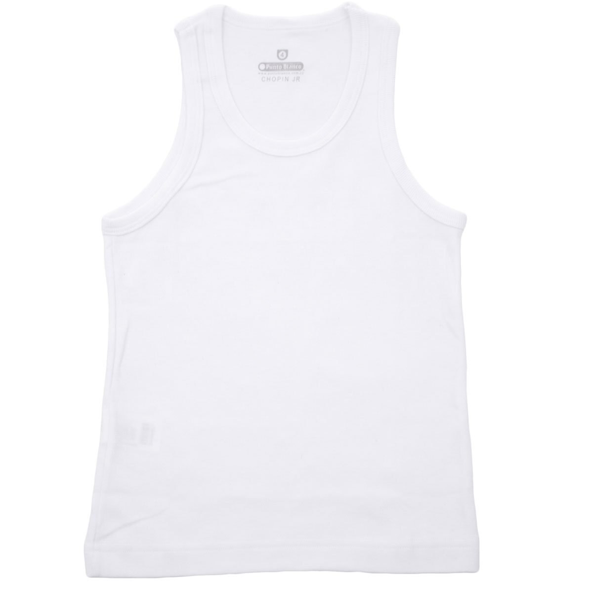 Camiseta Manga Corta Punto Blanco para Bebé