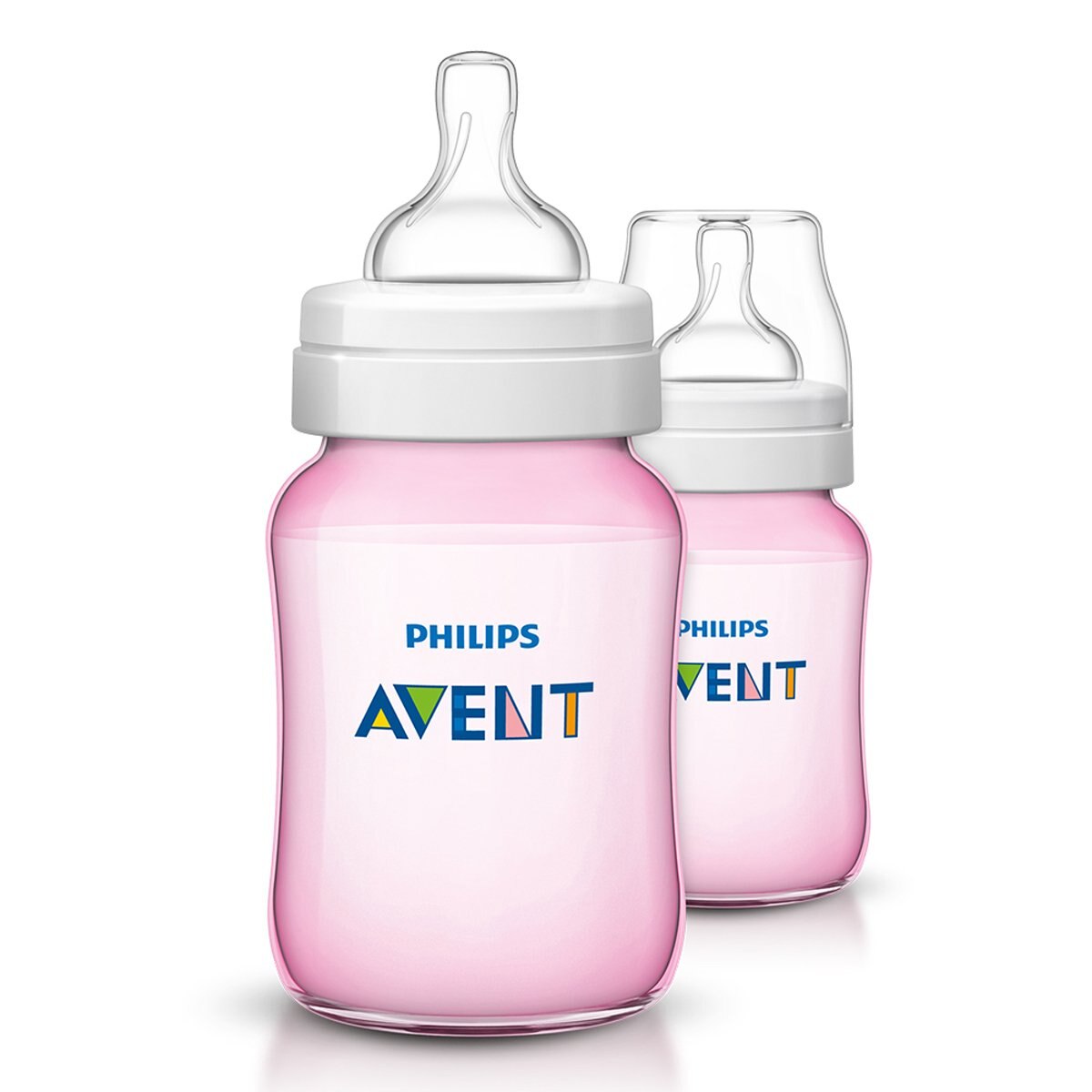 Biberón Classic+ 260Ml Pack con Dos Biberones Rosa Philips Avent