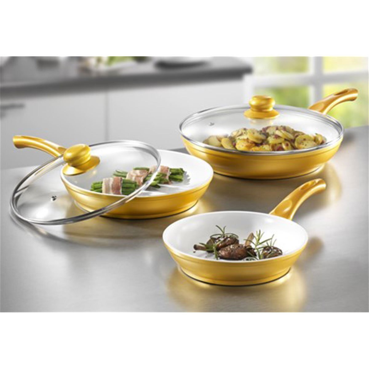 Set 3 Sartenes Cerafit Gold Edition Mejor Compra Tv