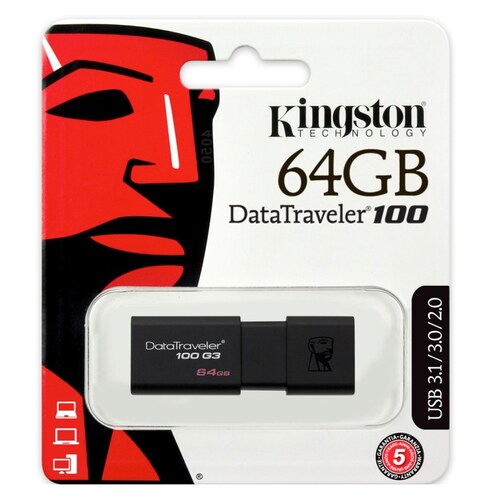 Memoria Usb 3.0 64Gb  Dt100G3 Kingston