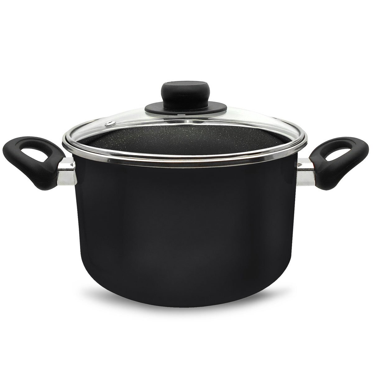 Olla 24 Cm Negro Rustic Granito Vasconia