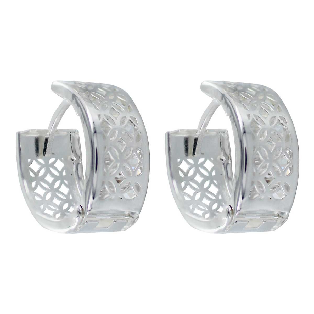 Huggies de Plata de Flores Villalpando