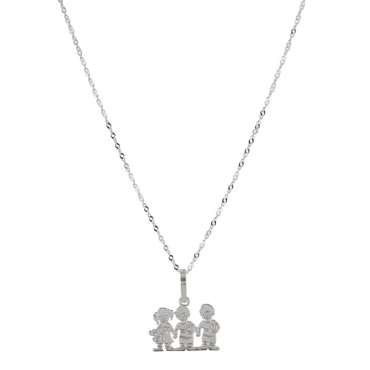 Cadena con Dije Niños de Plata Villalpando