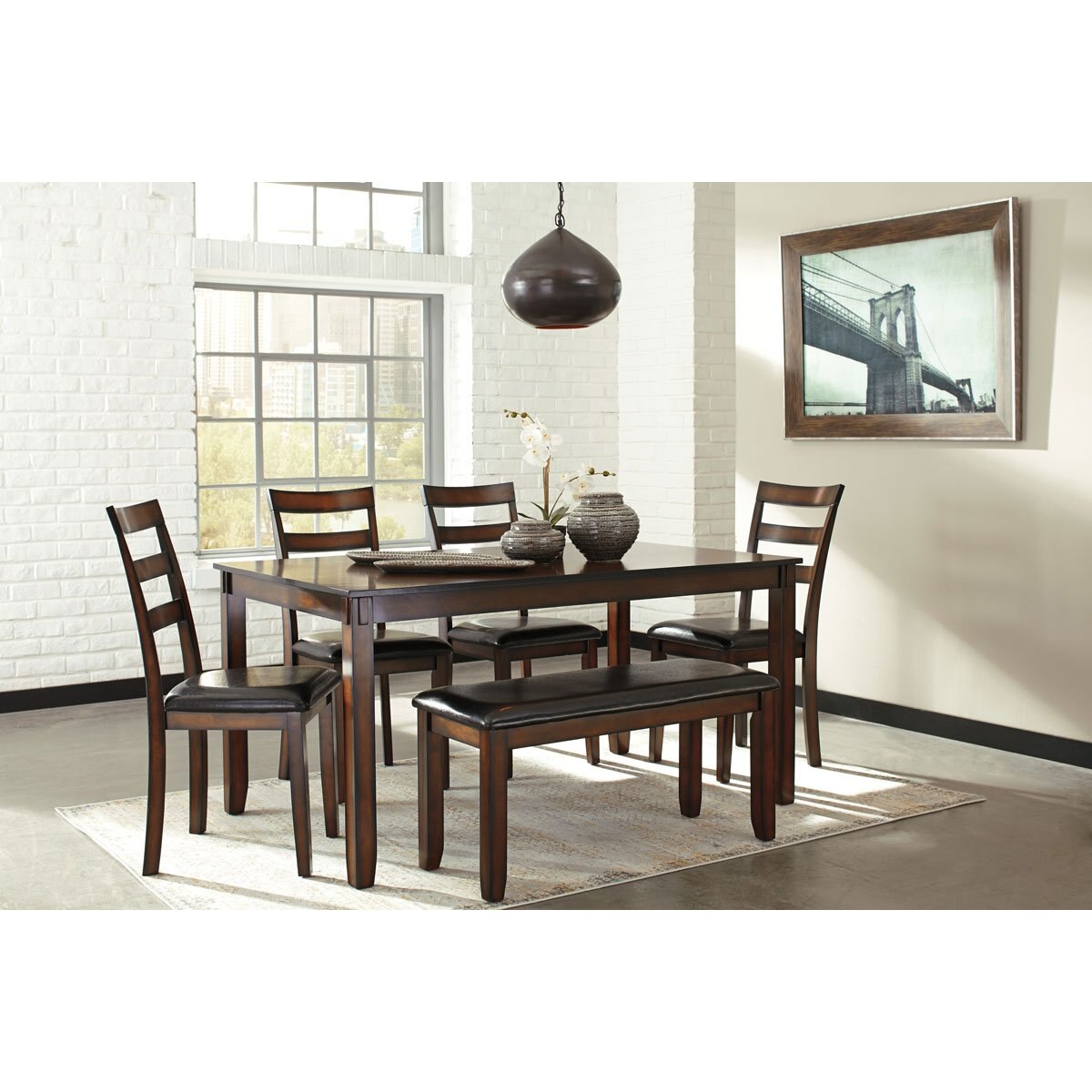 Comedor Jersey Chapa de Abedul Café Ashley